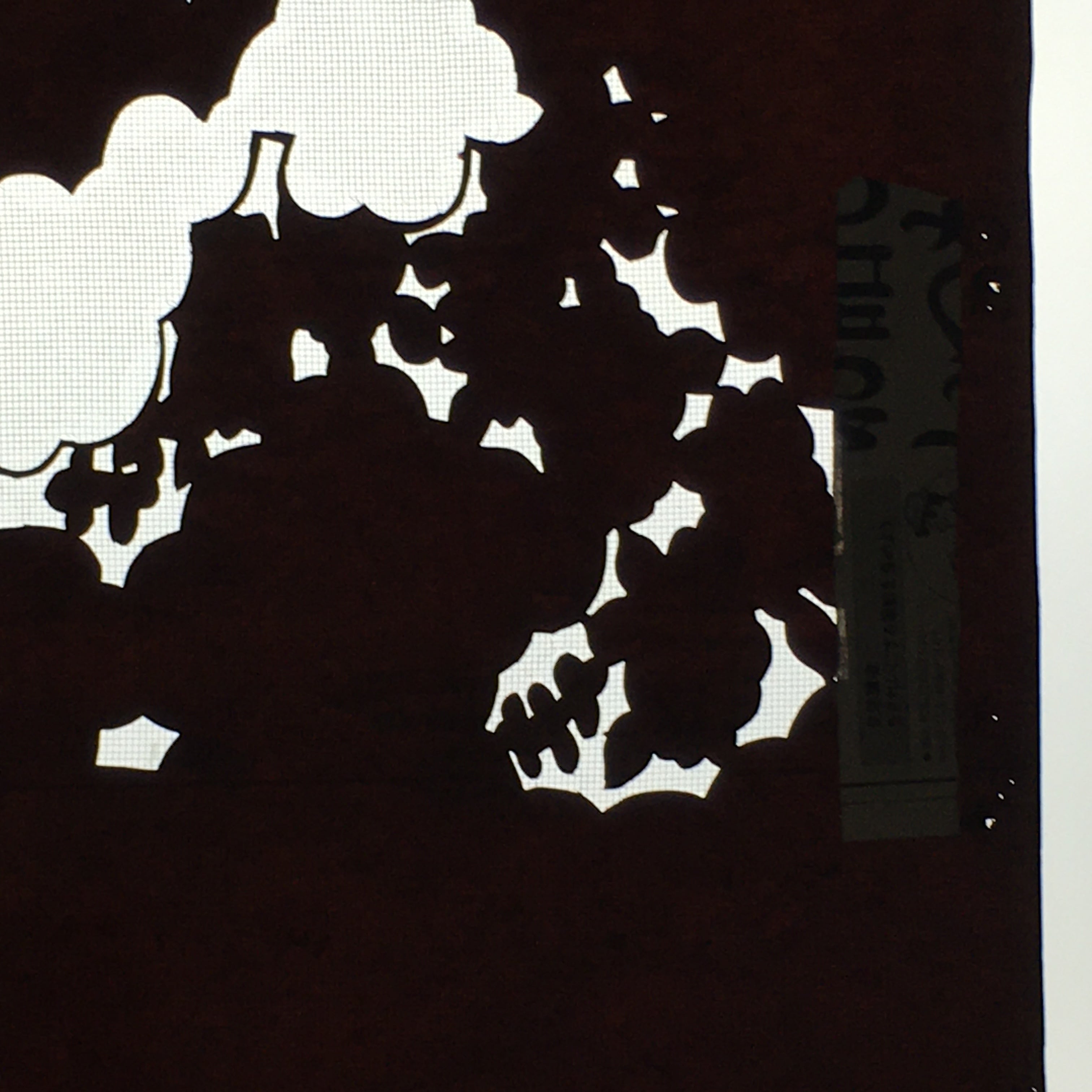 Antique Japanese Katagami Paper Kimono Stencil Katazome Garden Pattern C864