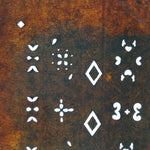 Antique Japanese Katagami Paper Kimono Stencil Katazome Geometric Pattern C841