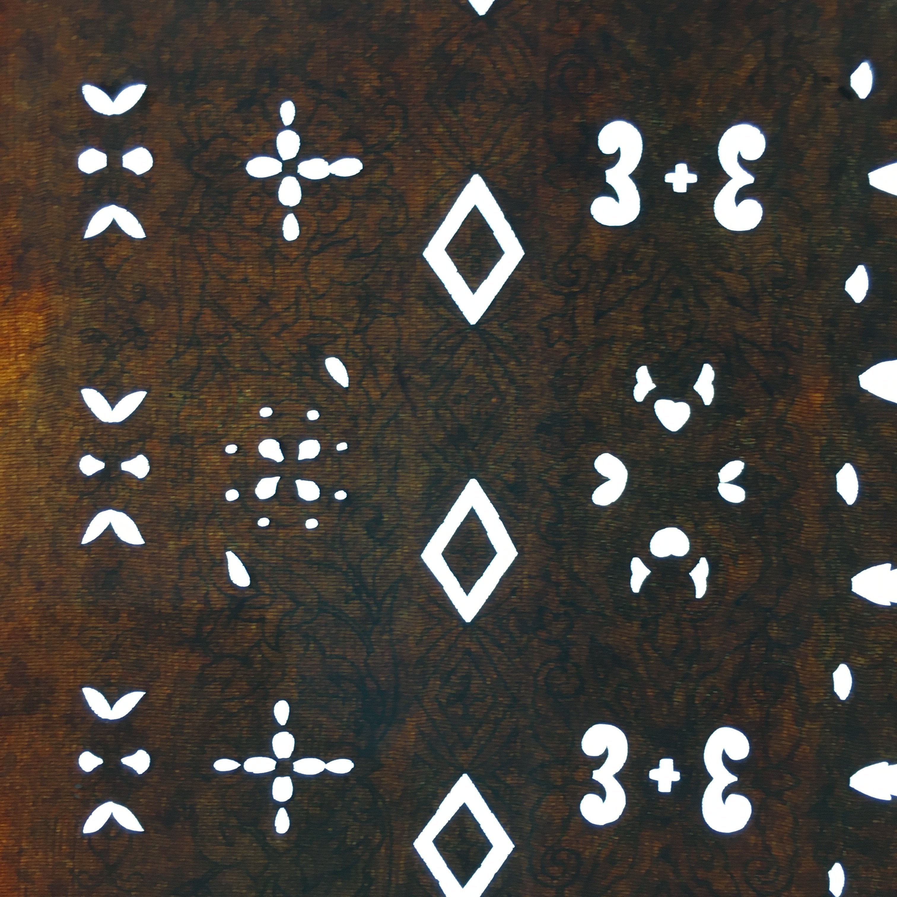 Antique Japanese Katagami Paper Kimono Stencil Katazome Geometric Pattern C841