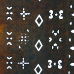 Antique Japanese Katagami Paper Kimono Stencil Katazome Geometric Pattern C841