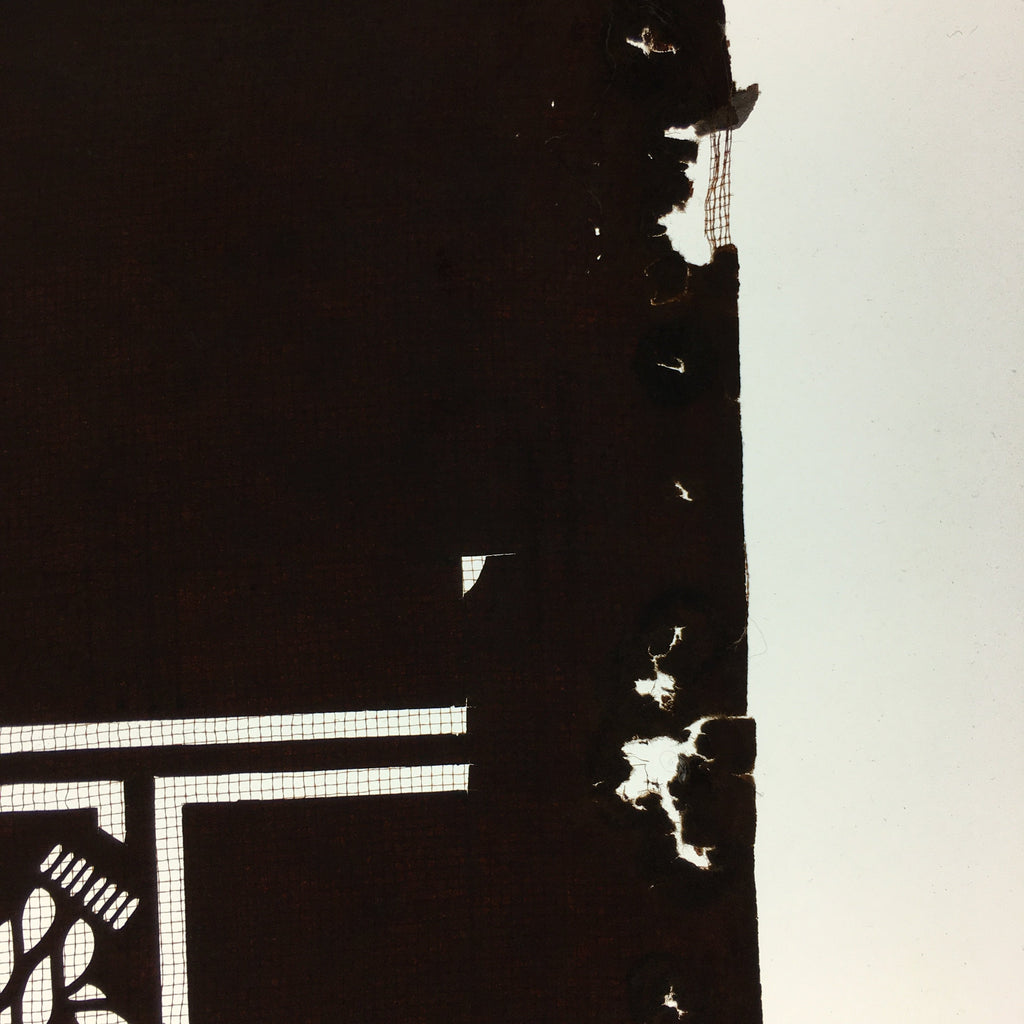 Antique Japanese Katagami Paper Kimono Stencil Katazome Graphic Design C619
