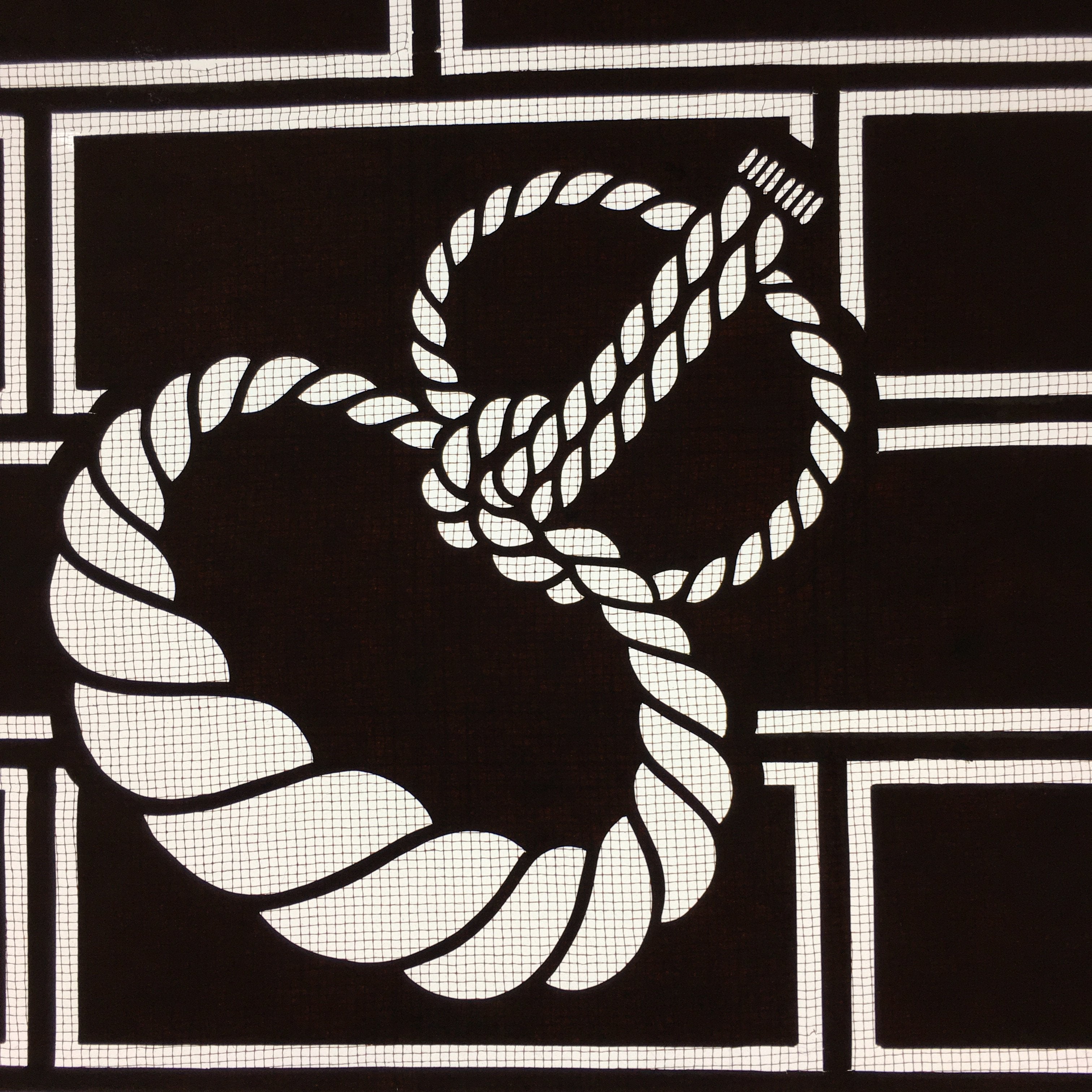 Antique Japanese Katagami Paper Kimono Stencil Katazome Graphic Design C619