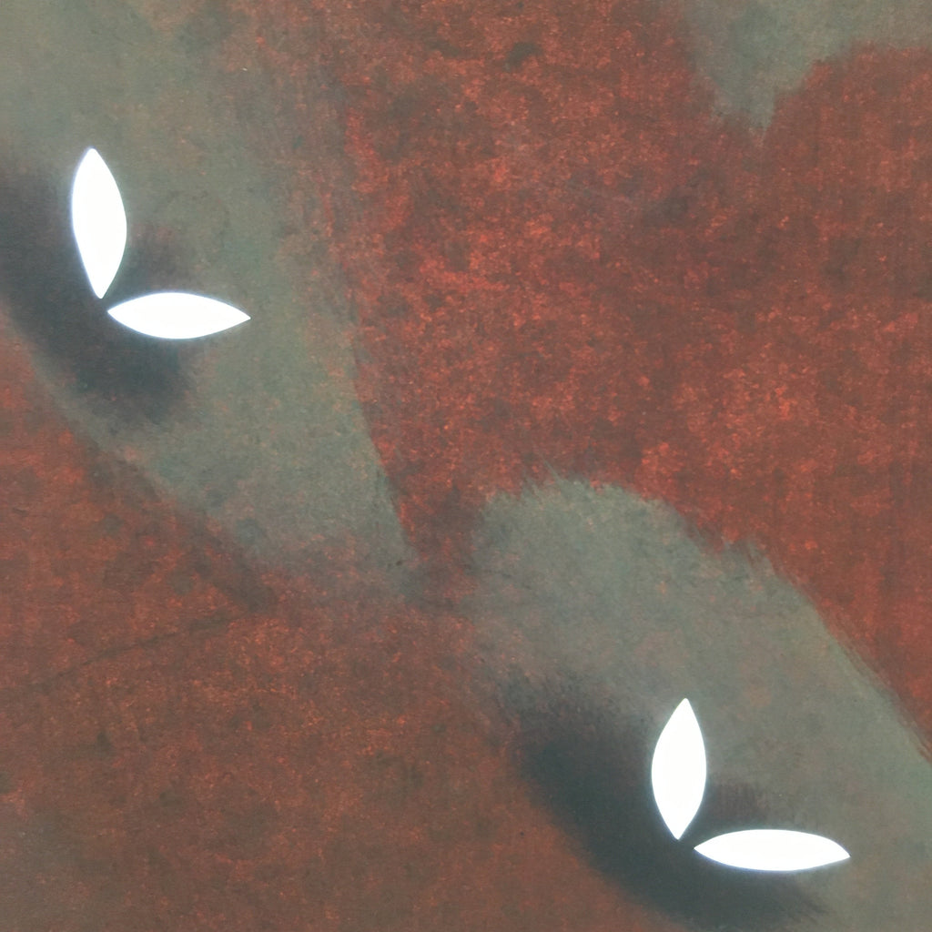 Antique Japanese Katagami Paper Kimono Stencil Katazome Leaf Design C648