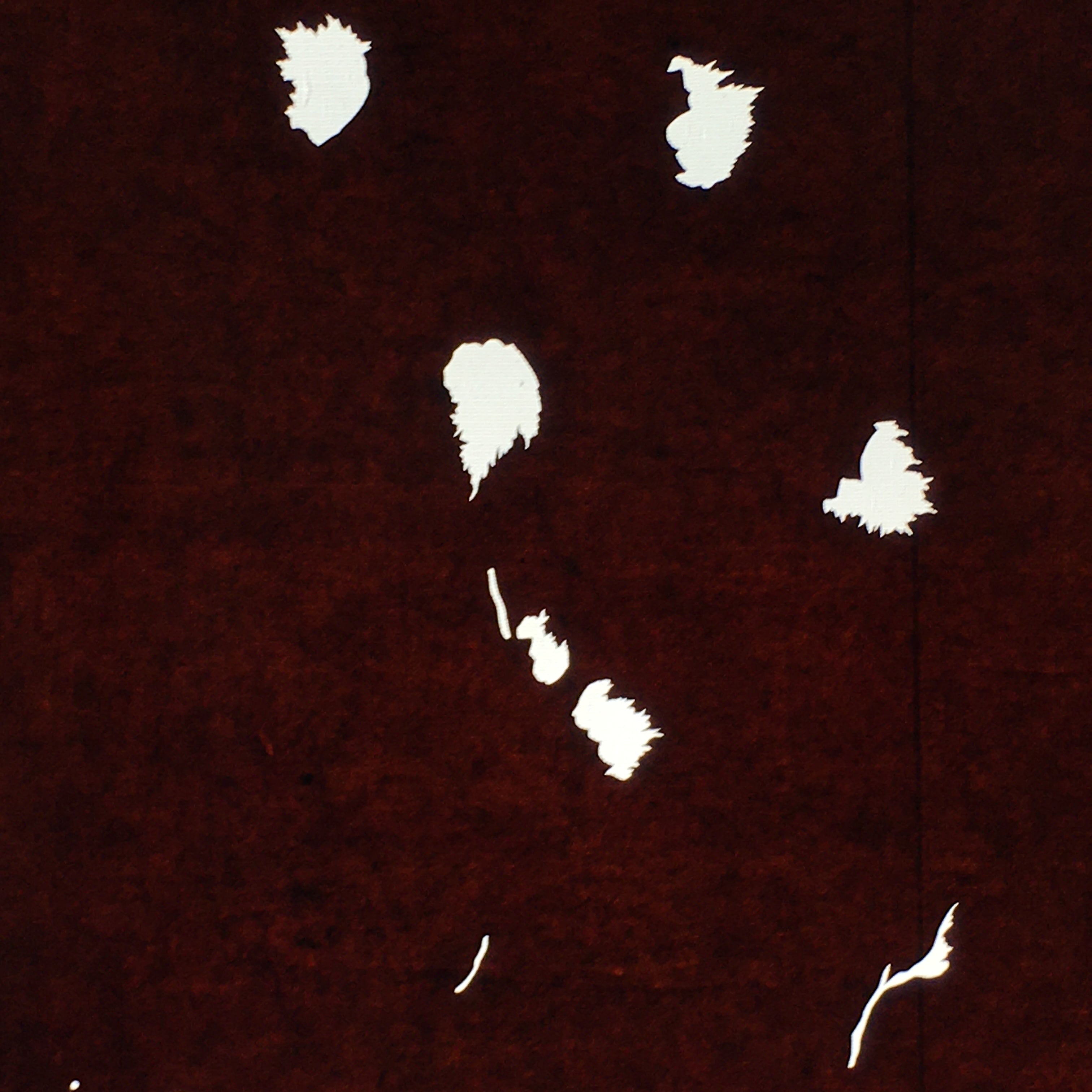 Antique Japanese Katagami Paper Kimono Stencil Katazome Leaf Pattern C852