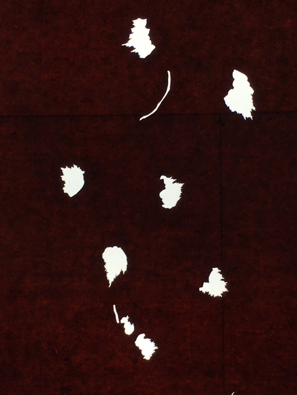 Antique Japanese Katagami Paper Kimono Stencil Katazome Leaf Pattern C852