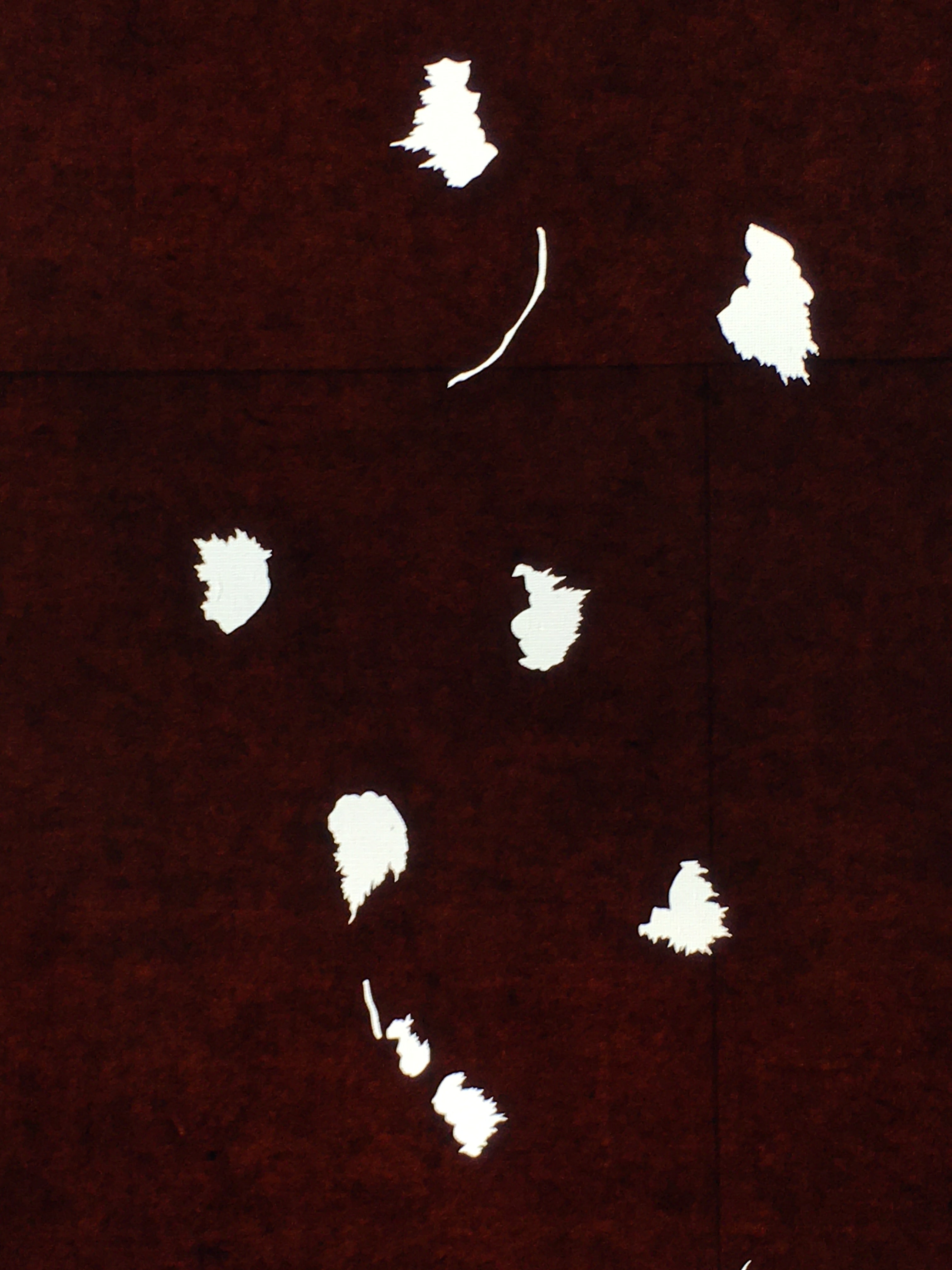 Antique Japanese Katagami Paper Kimono Stencil Katazome Leaf Pattern C852