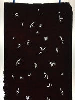 Antique Japanese Katagami Paper Kimono Stencil Katazome Leaf Pattern C871