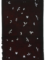 Antique Japanese Katagami Paper Kimono Stencil Katazome Leaf Pattern C871