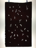 Antique Japanese Katagami Paper Kimono Stencil Katazome Leaf Pattern C877