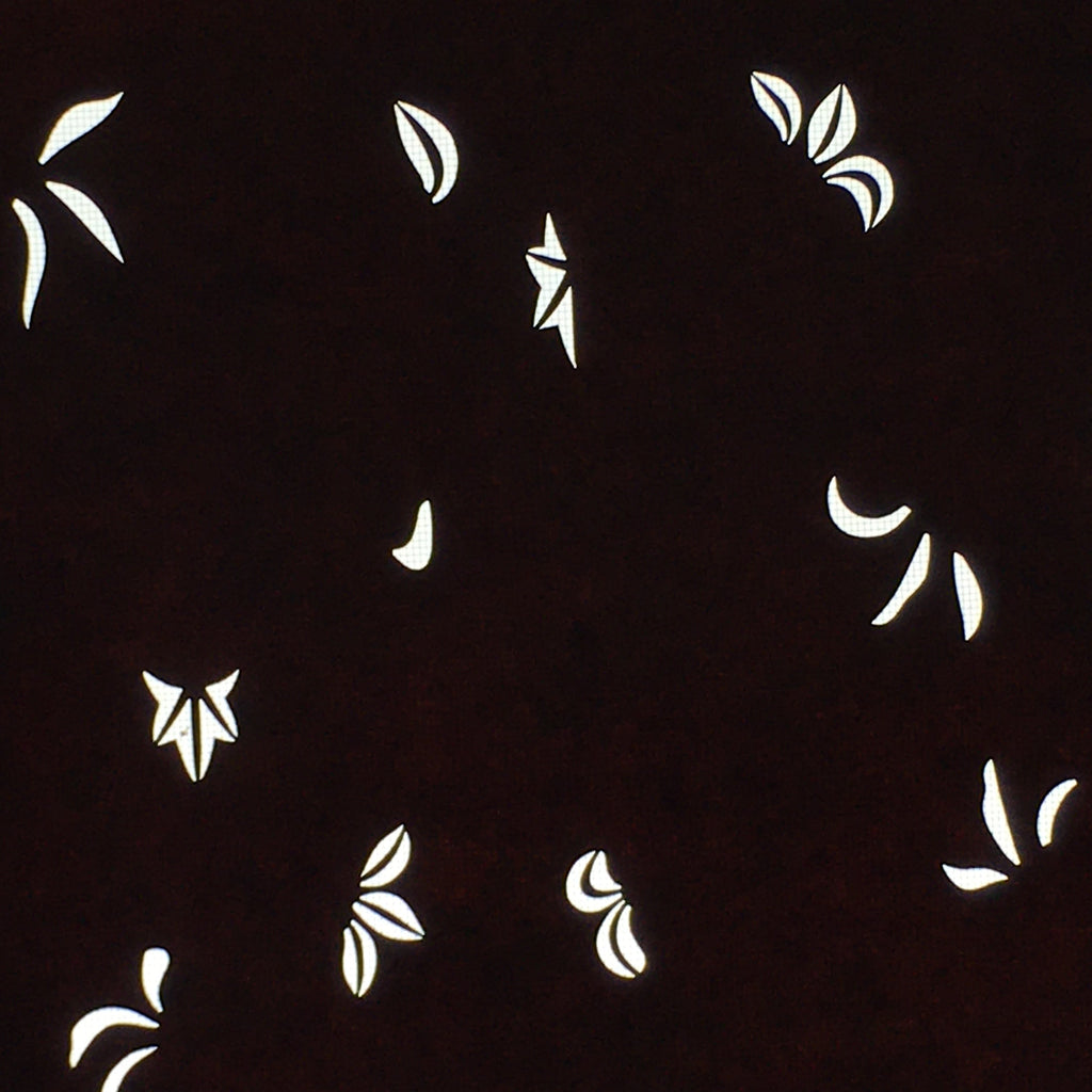 Antique Japanese Katagami Paper Kimono Stencil Katazome Leaf Pattern C877