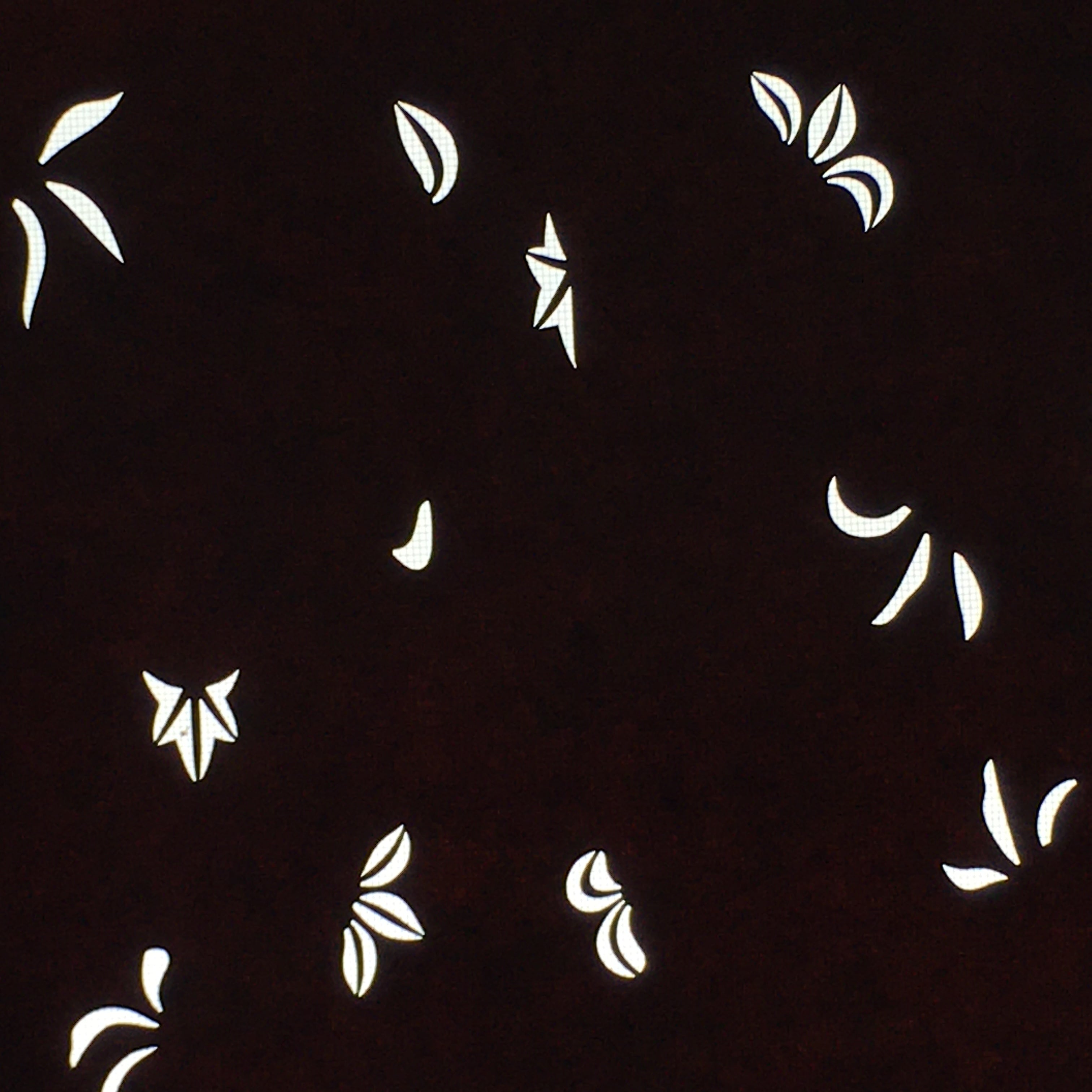 Antique Japanese Katagami Paper Kimono Stencil Katazome Leaf Pattern C877