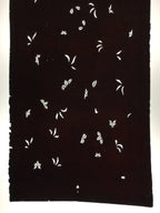 Antique Japanese Katagami Paper Kimono Stencil Katazome Leaf Pattern C882