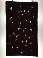Antique Japanese Katagami Paper Kimono Stencil Katazome Leaf Pattern C882