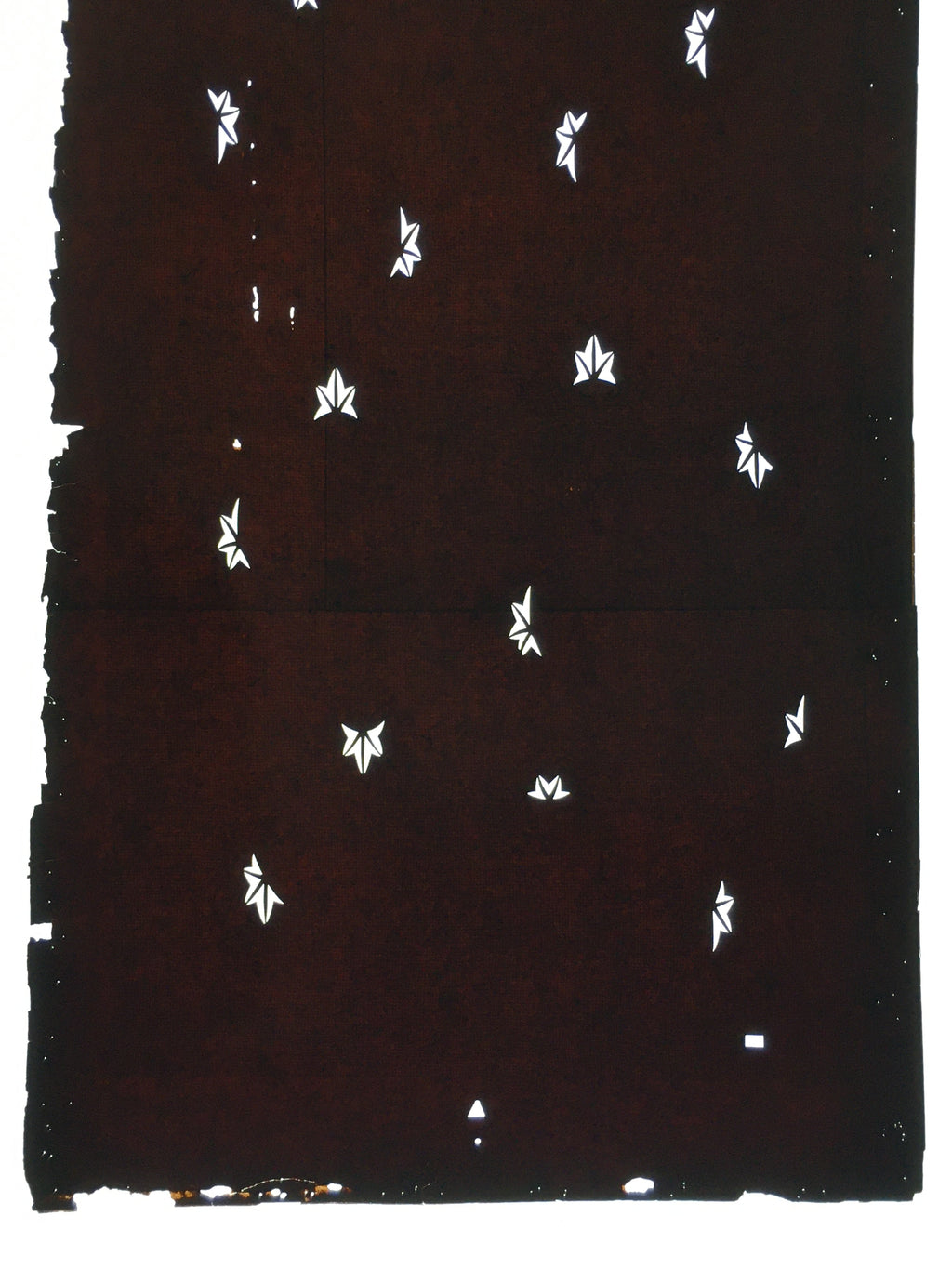 Antique Japanese Katagami Paper Kimono Stencil Katazome Momiji Leaf Pattern C850