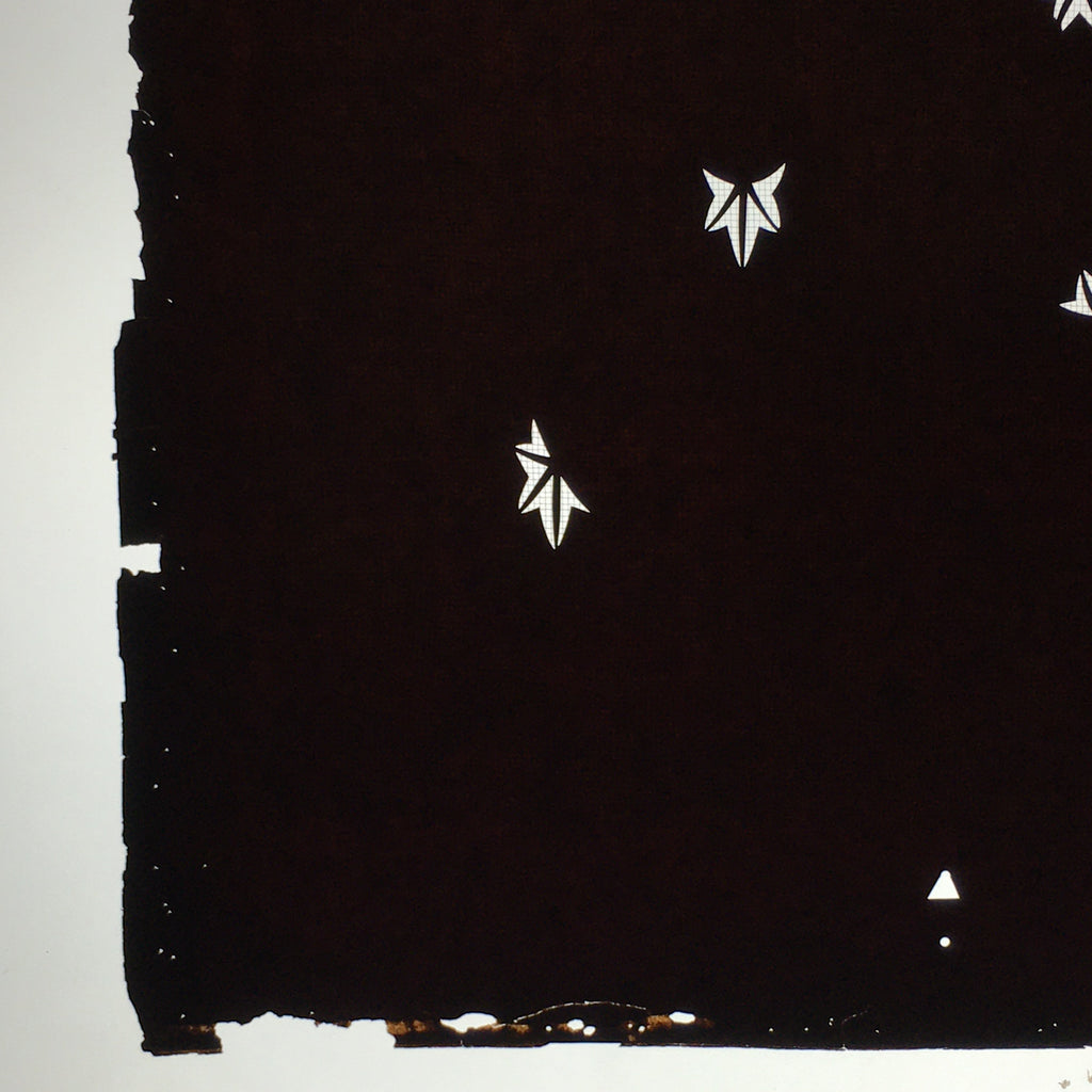 Antique Japanese Katagami Paper Kimono Stencil Katazome Momiji Leaf Pattern C850
