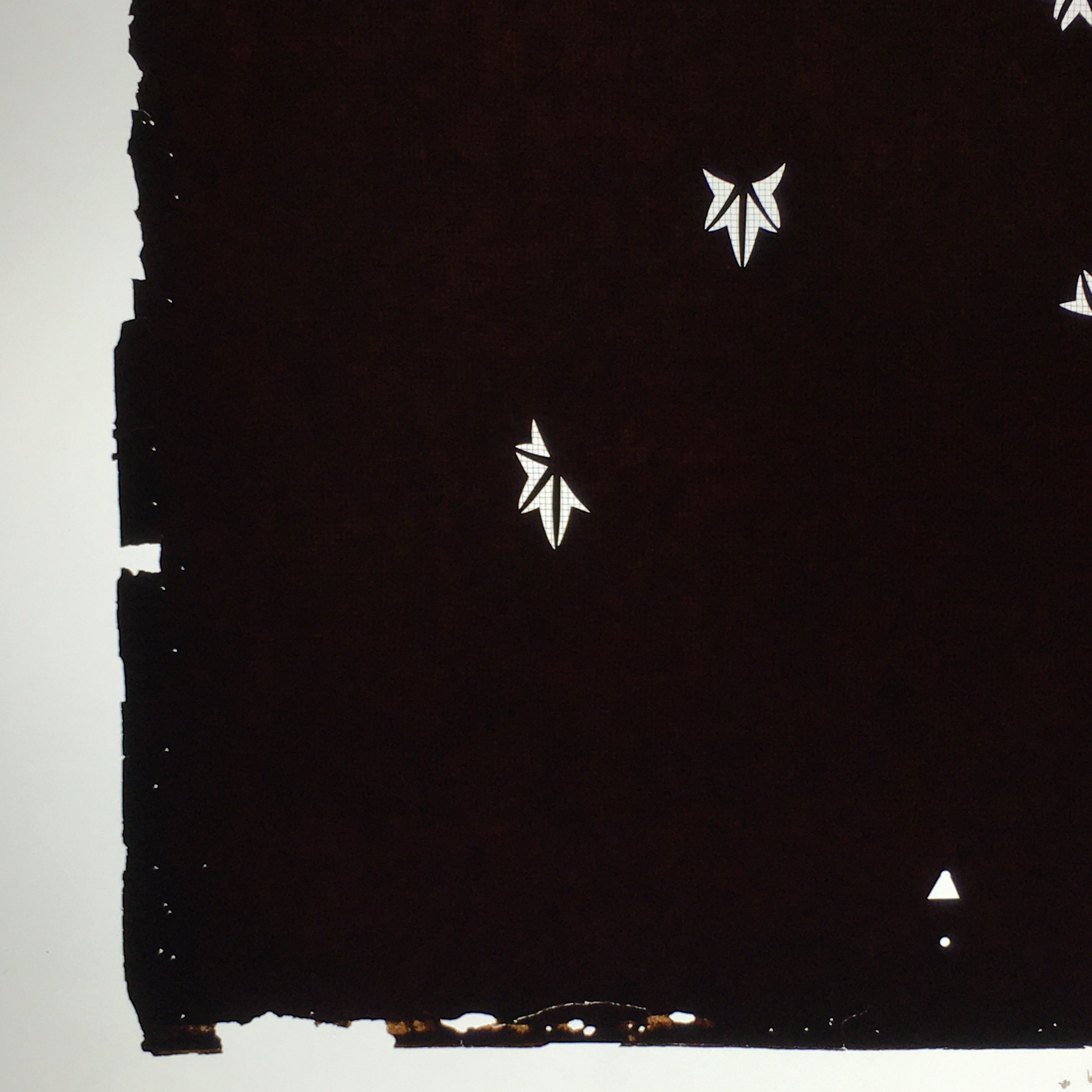 Antique Japanese Katagami Paper Kimono Stencil Katazome Momiji Leaf Pattern C850