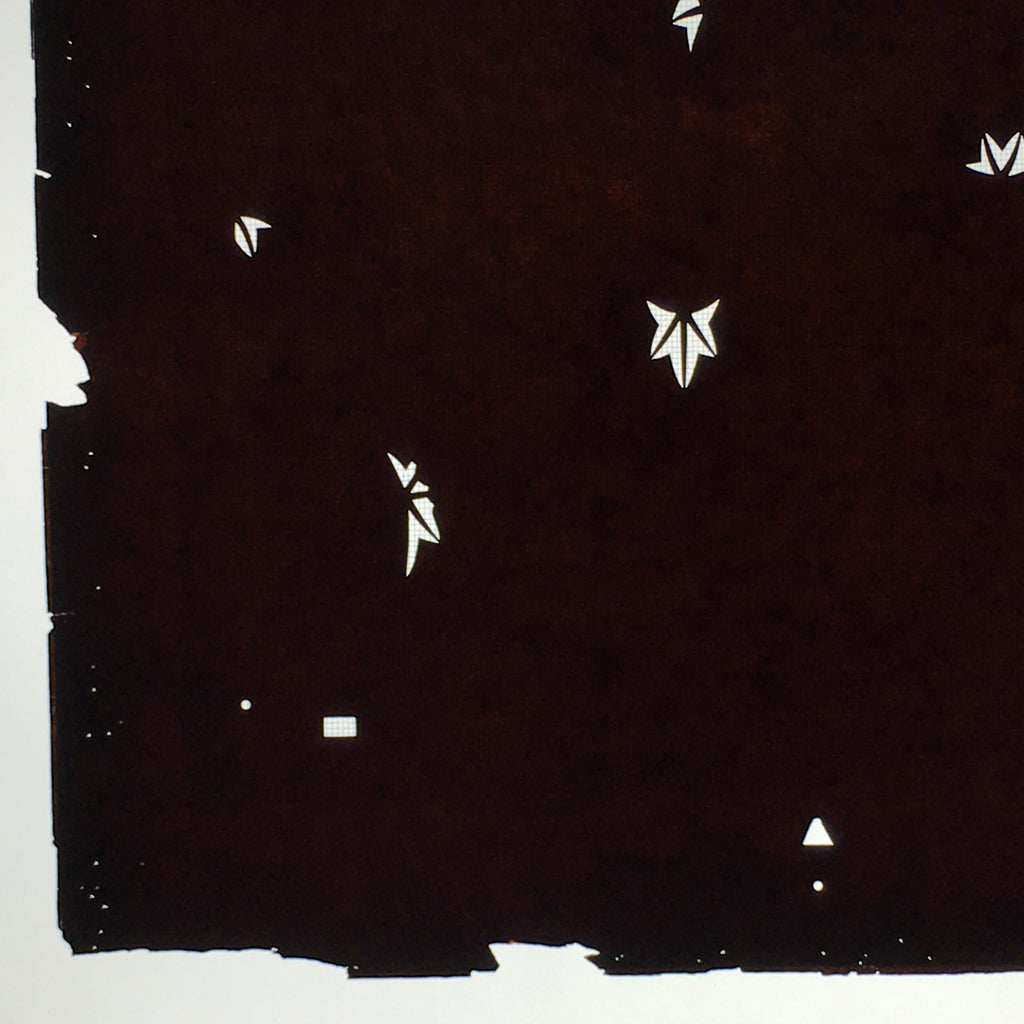 Antique Japanese Katagami Paper Kimono Stencil Katazome Momiji Leaf Pattern C876
