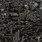 Antique Japanese Katagami Paper Kimono Stencil Katazome Natural landscape C835