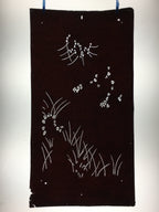 Antique Japanese Katagami Paper Kimono Stencil Katazome Plant Leaf Pattern C862