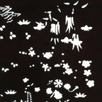 Antique Japanese Katagami Paper Kimono Stencil Katazome Plants Flowers C838