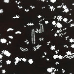 Antique Japanese Katagami Paper Kimono Stencil Katazome Plants Flowers C838