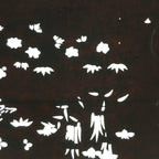 Antique Japanese Katagami Paper Kimono Stencil Katazome Plants Flowers C839