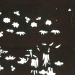 Antique Japanese Katagami Paper Kimono Stencil Katazome Plants Flowers C839