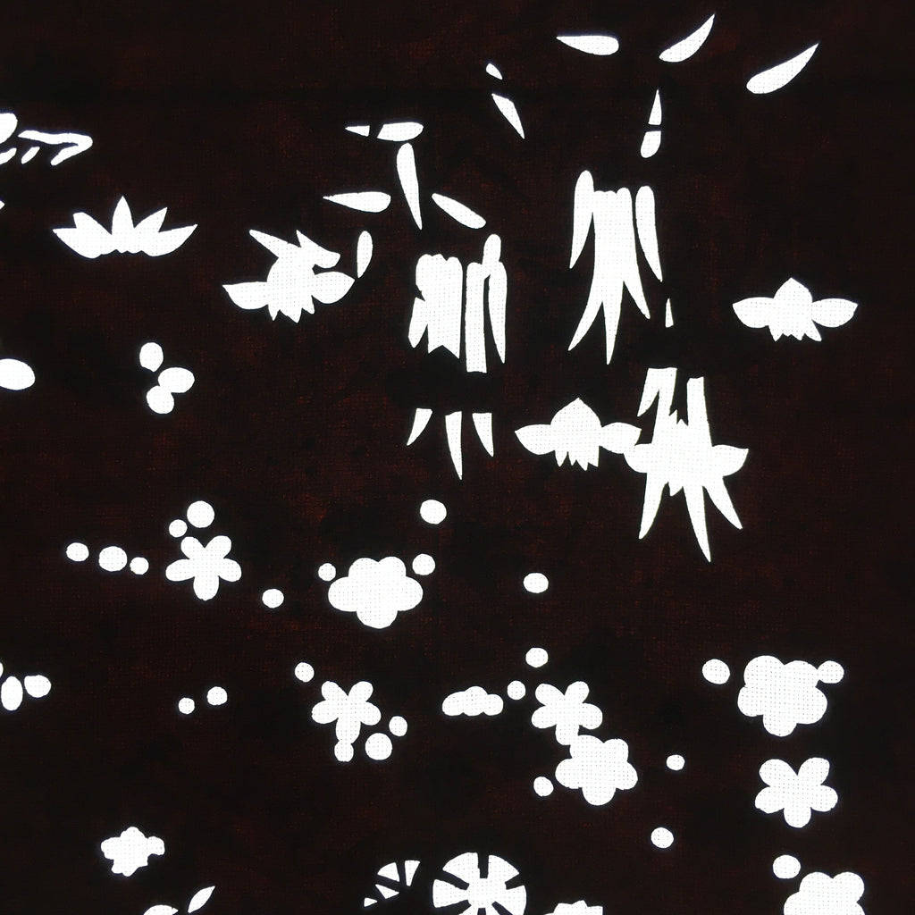 Antique Japanese Katagami Paper Kimono Stencil Katazome Plants Flowers C839