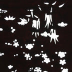Antique Japanese Katagami Paper Kimono Stencil Katazome Plants Flowers C839