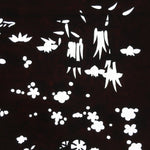 Antique Japanese Katagami Paper Kimono Stencil Katazome Plants Flowers C839