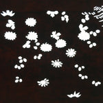 Antique Japanese Katagami Paper Kimono Stencil Katazome Plants Flowers C839