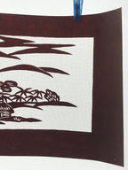 Antique Japanese Katagami Paper Kimono Stencil Katazome Quaint Village A631