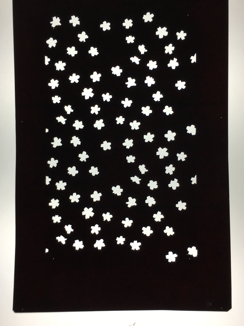 Antique Japanese Katagami Paper Kimono Stencil Katazome Sakura Cherry Blossom Fl