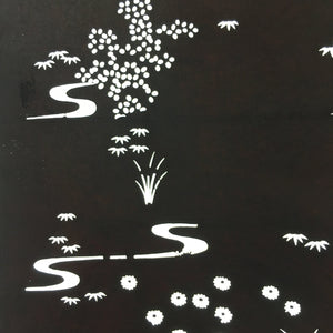 Antique Japanese Katagami Paper Kimono Stencil Katazome Stream Design C667