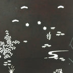 Antique Japanese Katagami Paper Kimono Stencil Katazome Stream Design C667