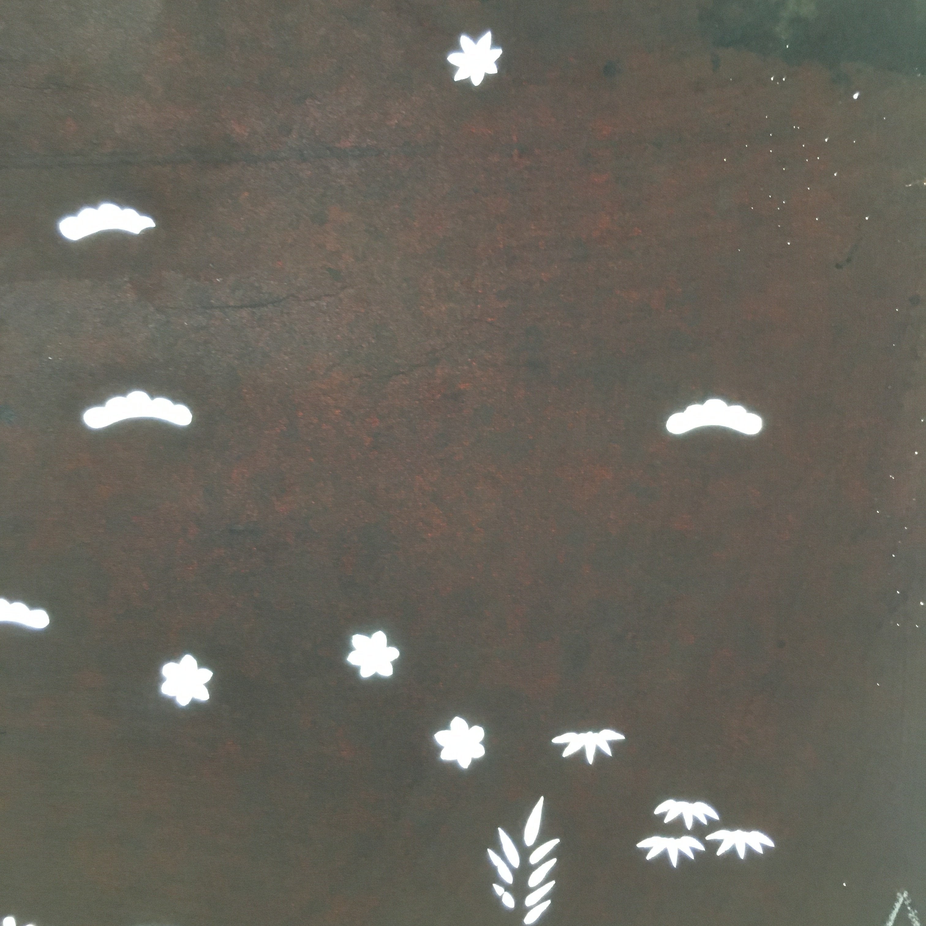 Antique Japanese Katagami Paper Kimono Stencil Katazome Stream Design C667