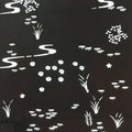 Antique Japanese Katagami Paper Kimono Stencil Katazome Stream Design C667
