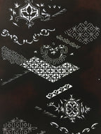Antique Japanese Katagami Paper Kimono Stencil Katazome Traditional Pattern C694