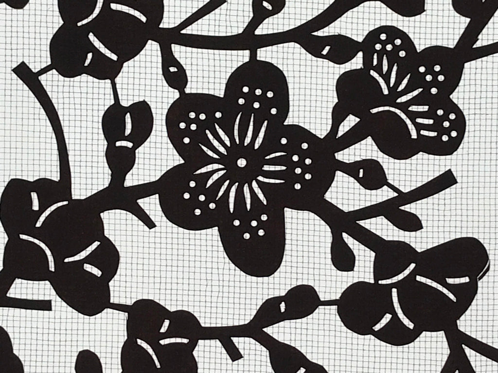 Antique Japanese Katagami Paper Kimono Stencil Katazome Ume Plum Blossom A619