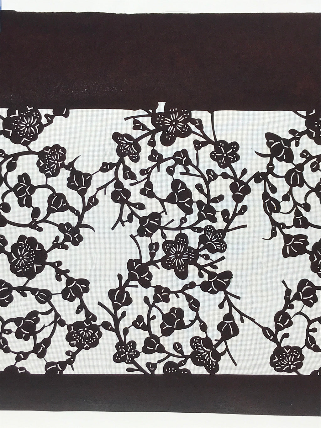 Antique Japanese Katagami Paper Kimono Stencil Katazome Ume Plum Blossom A619
