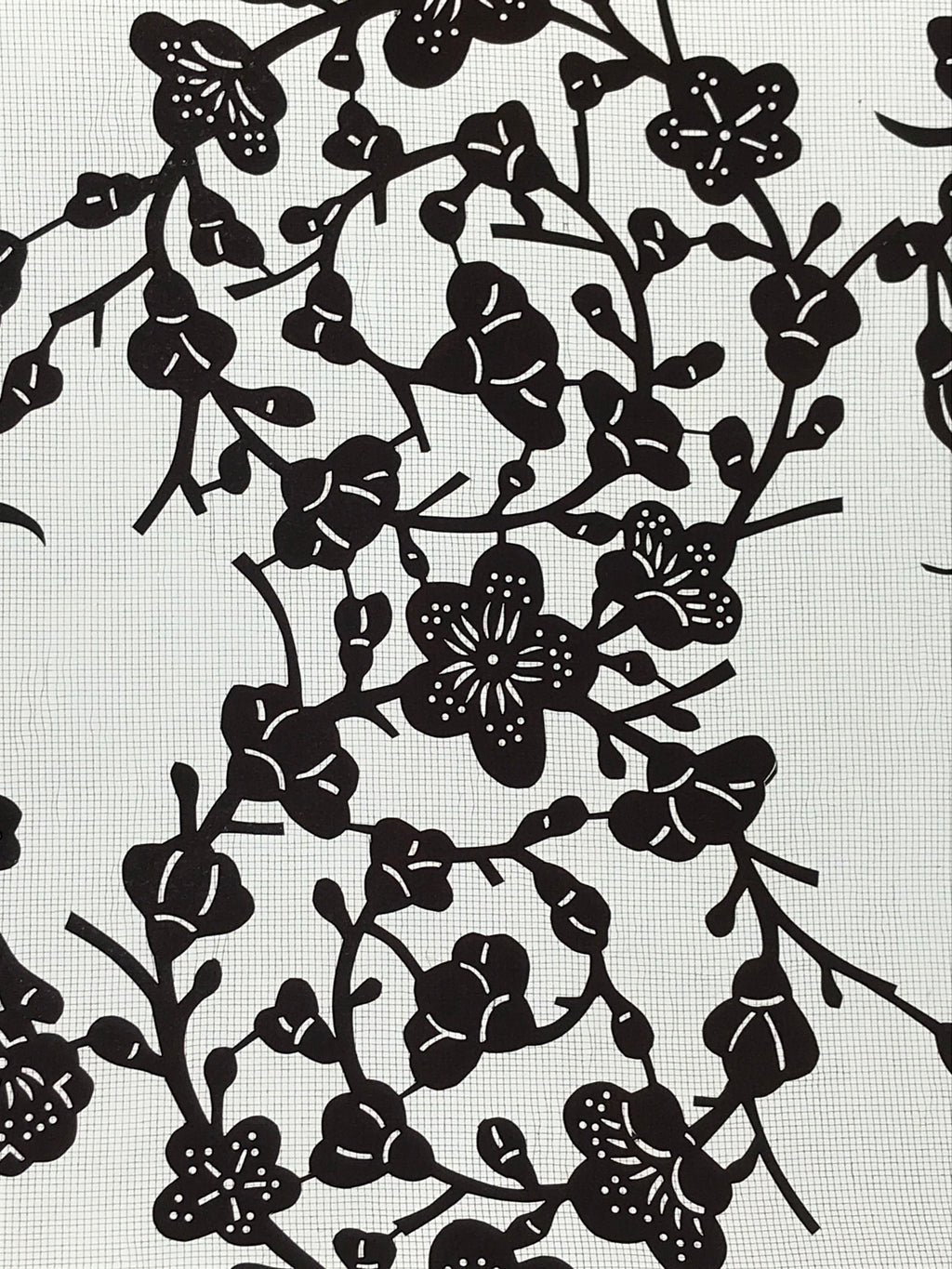 Antique Japanese Katagami Paper Kimono Stencil Katazome Ume Plum Blossom A619