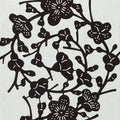 Antique Japanese Katagami Paper Kimono Stencil Katazome Ume Plum Blossom A619