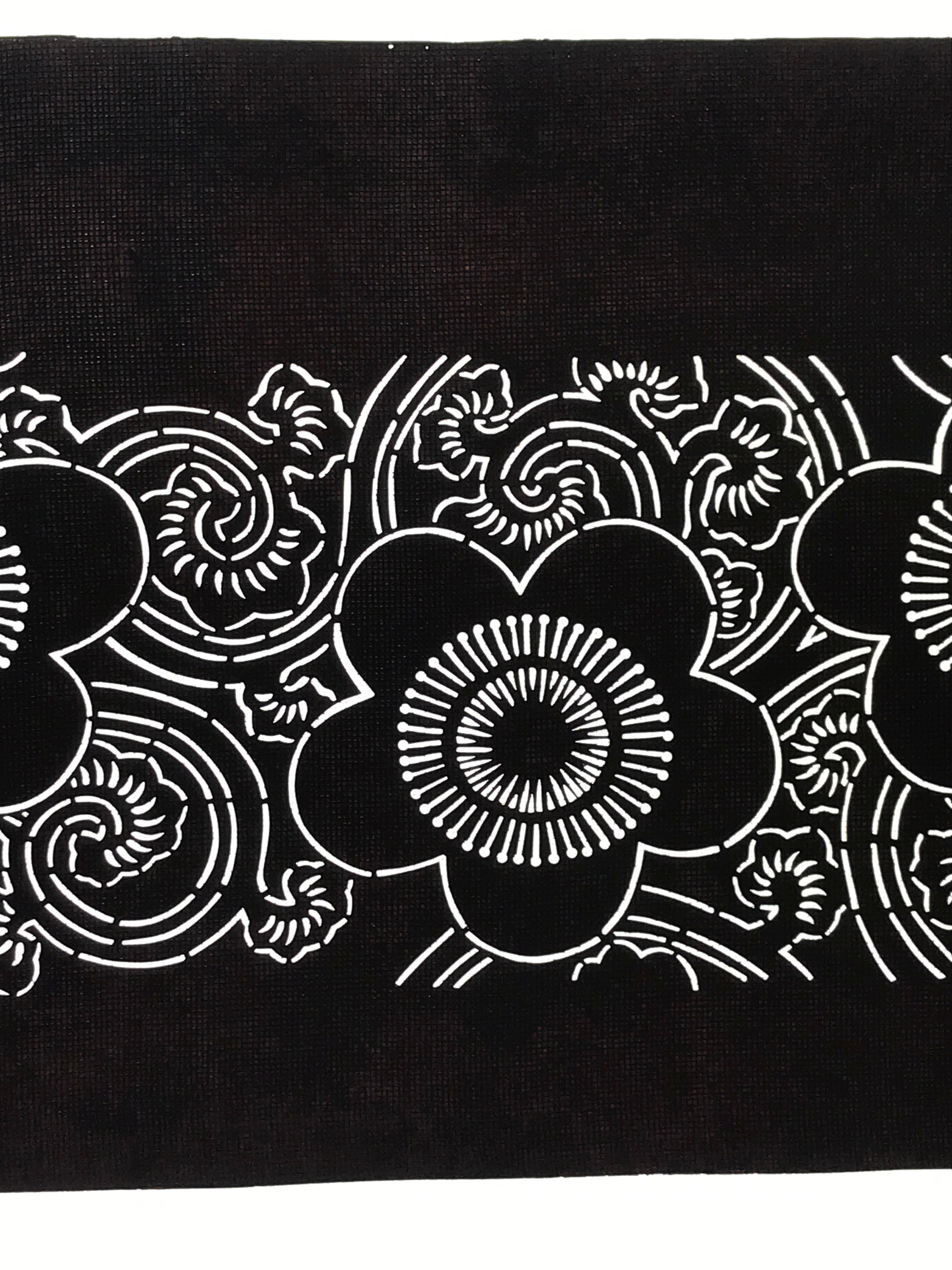 Antique Japanese Katagami Paper Kimono Stencil Katazome Ume Plum Blossom A620