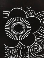 Antique Japanese Katagami Paper Kimono Stencil Katazome Ume Plum Blossom A620