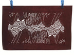 Antique Japanese Katagami Paper Kimono Stencil Mountain Forest Flowers A618