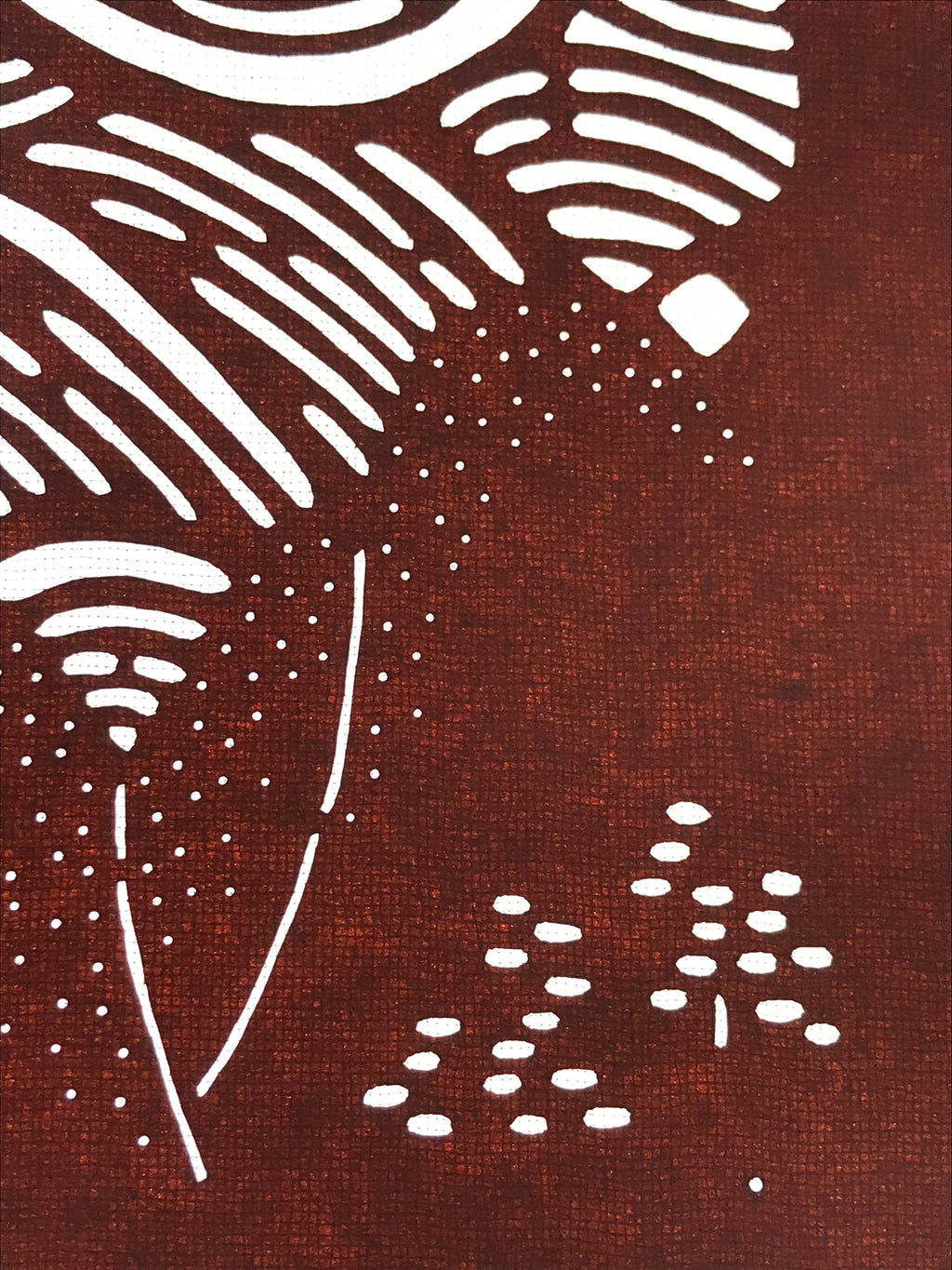 Antique Japanese Katagami Paper Kimono Stencil Mountain Forest Flowers A618
