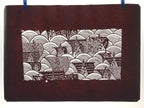 Antique Japanese Katagami Paper Kimono Stencil Ocean Sailing Boats Seigaiha A635