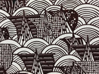 Antique Japanese Katagami Paper Kimono Stencil Ocean Sailing Boats Seigaiha A635