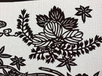 Antique Japanese Katagami Paper Kimono Stencil Paulownia Cherry Blossoms A628
