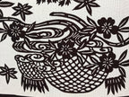 Antique Japanese Katagami Paper Kimono Stencil Paulownia Cherry Blossoms A628